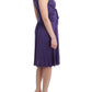 Elegant Purple Knee-Length Jersey Dress - SEHABRANDS