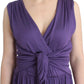 Elegant Purple Knee-Length Jersey Dress - SEHABRANDS