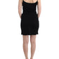 Elegant Black Jersey Knee-Length Dress - SEHABRANDS