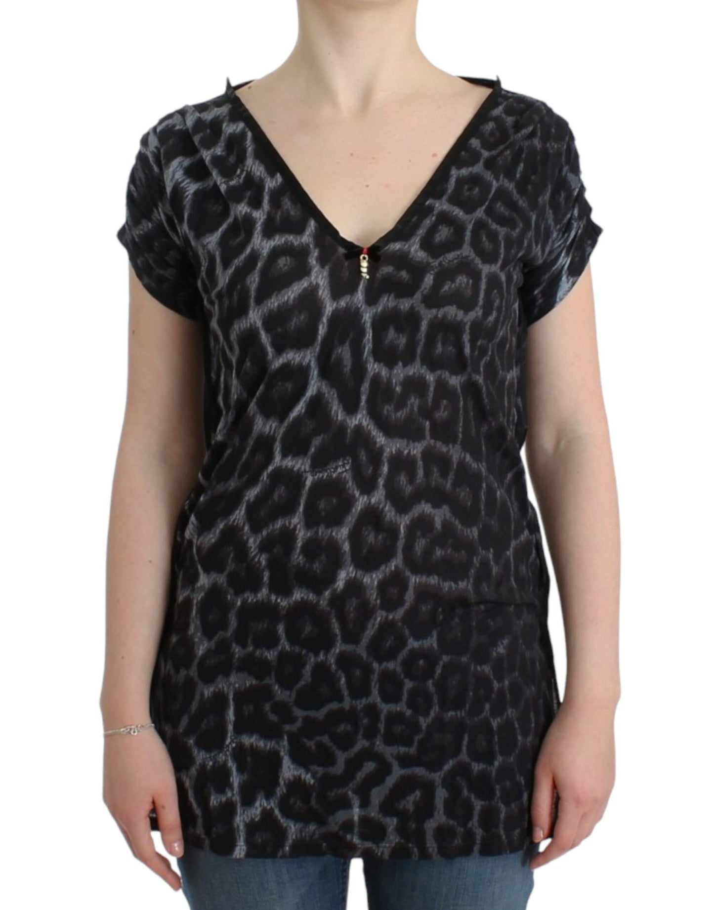 Sultry Leopard V-Neck Modal Top - SEHABRANDS