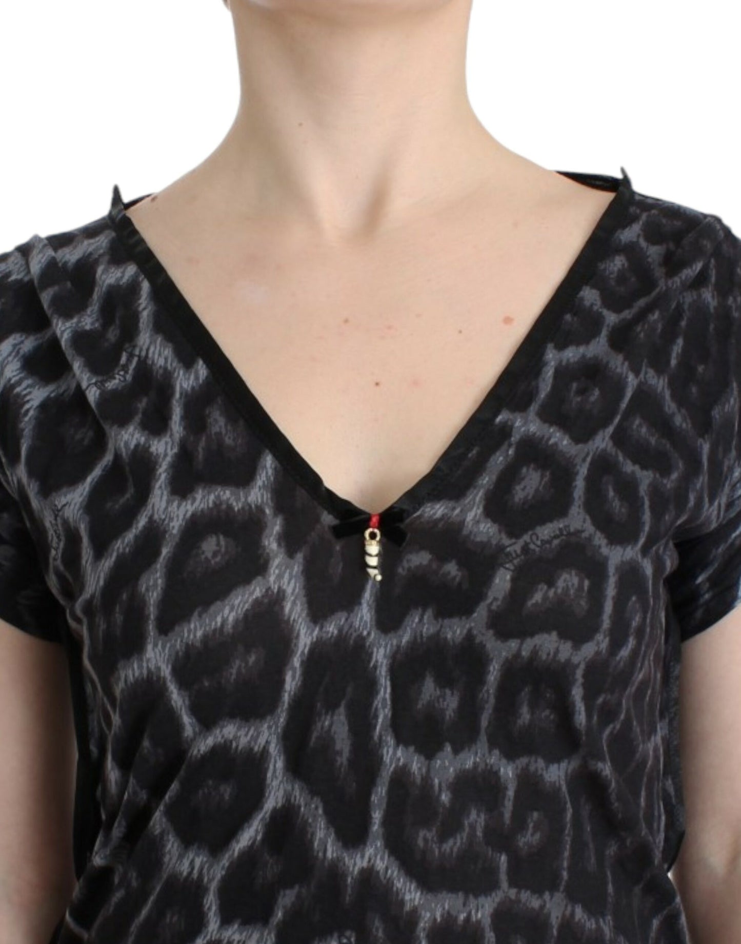 Sultry Leopard V-Neck Modal Top - SEHABRANDS