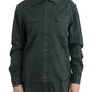 Elegant Gray Cotton Button Down Shirt - SEHABRANDS