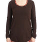 Chic Crewneck Silk-Appliqué Sweater - SEHABRANDS