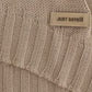 Elegant Beige Knitted Crew Neck Sweater - SEHABRANDS