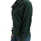 Elegant Green Mock Sweater with Rhinestone Detail - SEHABRANDS