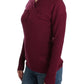 Elegant Purple Keyhole Wool Sweater - SEHABRANDS