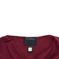 Elegant Purple Keyhole Wool Sweater - SEHABRANDS