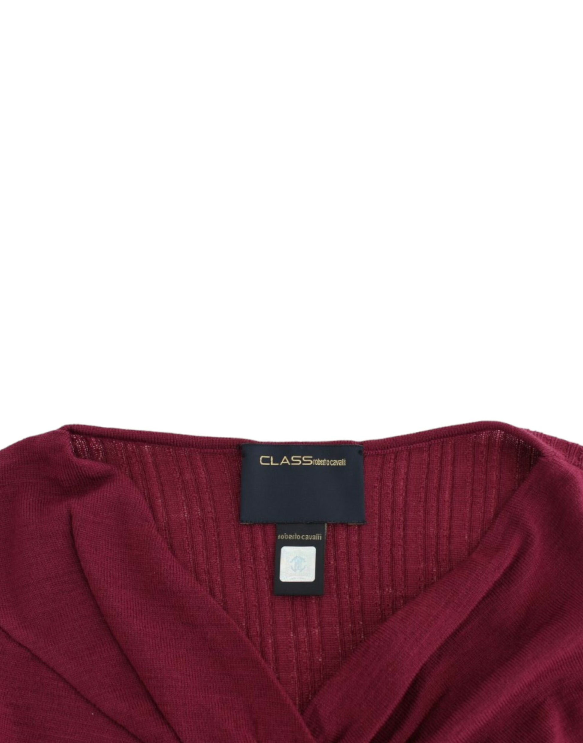 Elegant Purple Keyhole Wool Sweater - SEHABRANDS