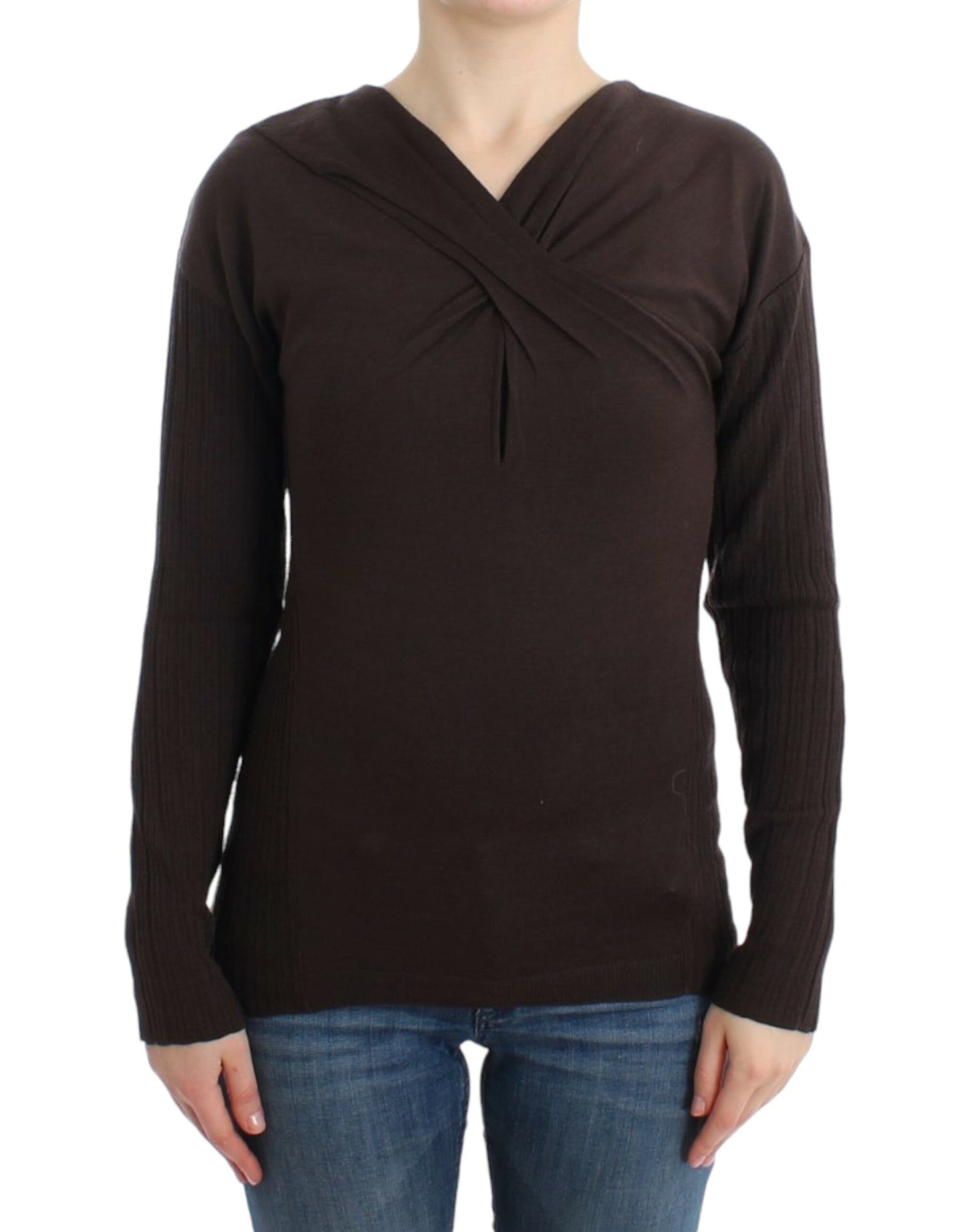 Chic Keyhole Virgin Wool Sweater - SEHABRANDS