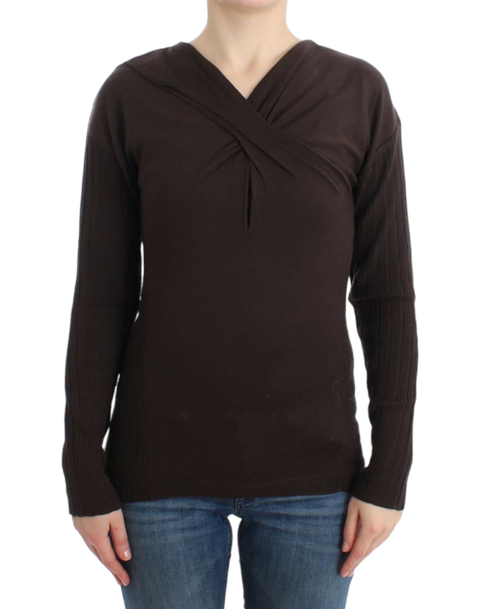 Chic Keyhole Virgin Wool Sweater - SEHABRANDS