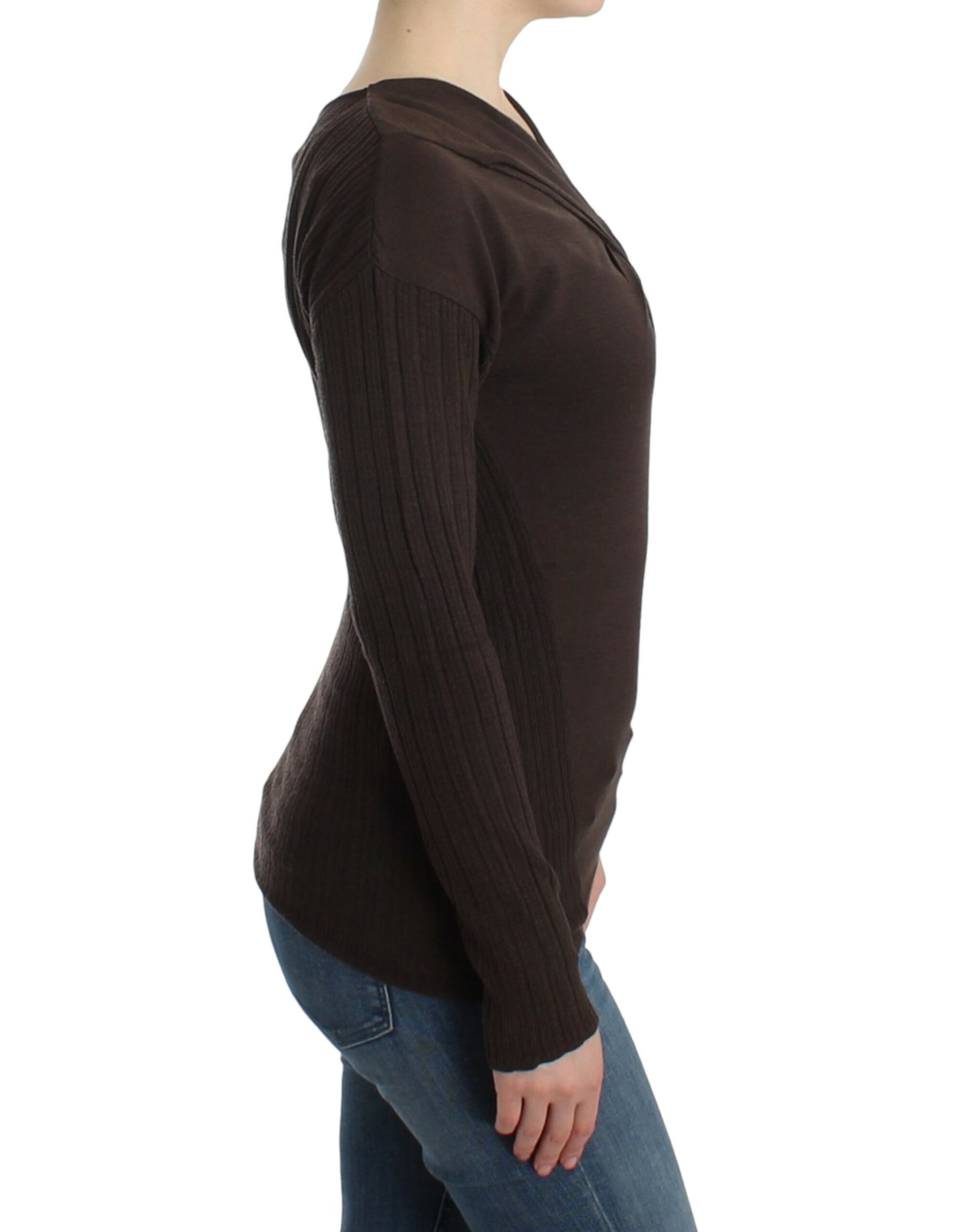 Chic Keyhole Virgin Wool Sweater - SEHABRANDS