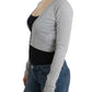 Cropped Virgin Wool Cardigan in Chic Gray - SEHABRANDS