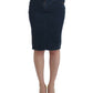 Elegant Blue Pencil Skirt - SEHABRANDS