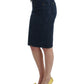 Elegant Blue Pencil Skirt - SEHABRANDS