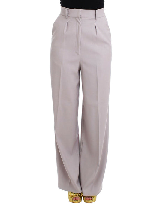 Sophisticated High Waisted Gray Pants - SEHABRANDS