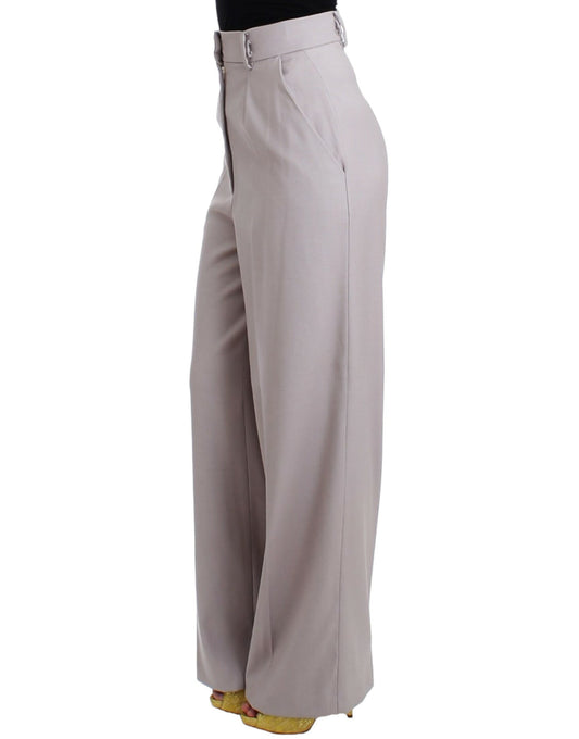 Sophisticated High Waisted Gray Pants - SEHABRANDS