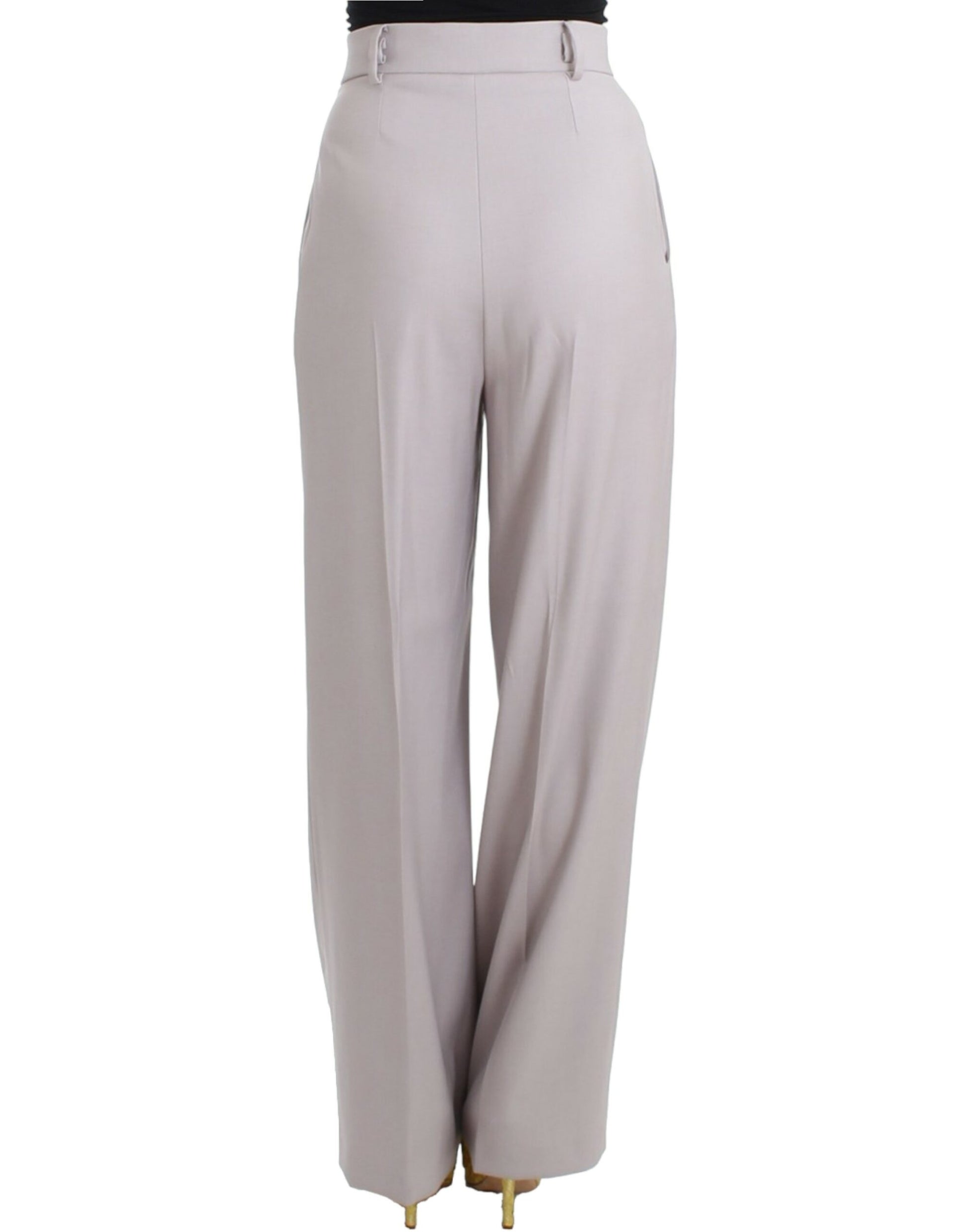 Sophisticated High Waisted Gray Pants - SEHABRANDS