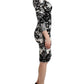 Elegant Printed Jersey Sheath Dress - SEHABRANDS