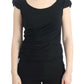 Elegant Cap Sleeve Black Top - SEHABRANDS