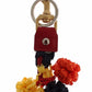 Dolce & Gabbana Chic Multicolor Raffia Leather Keychain