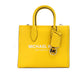 Mirella Small Jasmine Yellow Leather Top Zip Shopper Tote Bag - SEHABRANDS