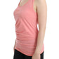 Chic Pink Cotton Blend Tank Top - SEHABRANDS