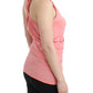 Chic Pink Cotton Blend Tank Top - SEHABRANDS