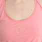 Chic Pink Cotton Blend Tank Top - SEHABRANDS