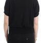 Elegant Short Sleeved Black Jumper - SEHABRANDS