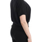 Elegant Short Sleeved Black Jumper - SEHABRANDS