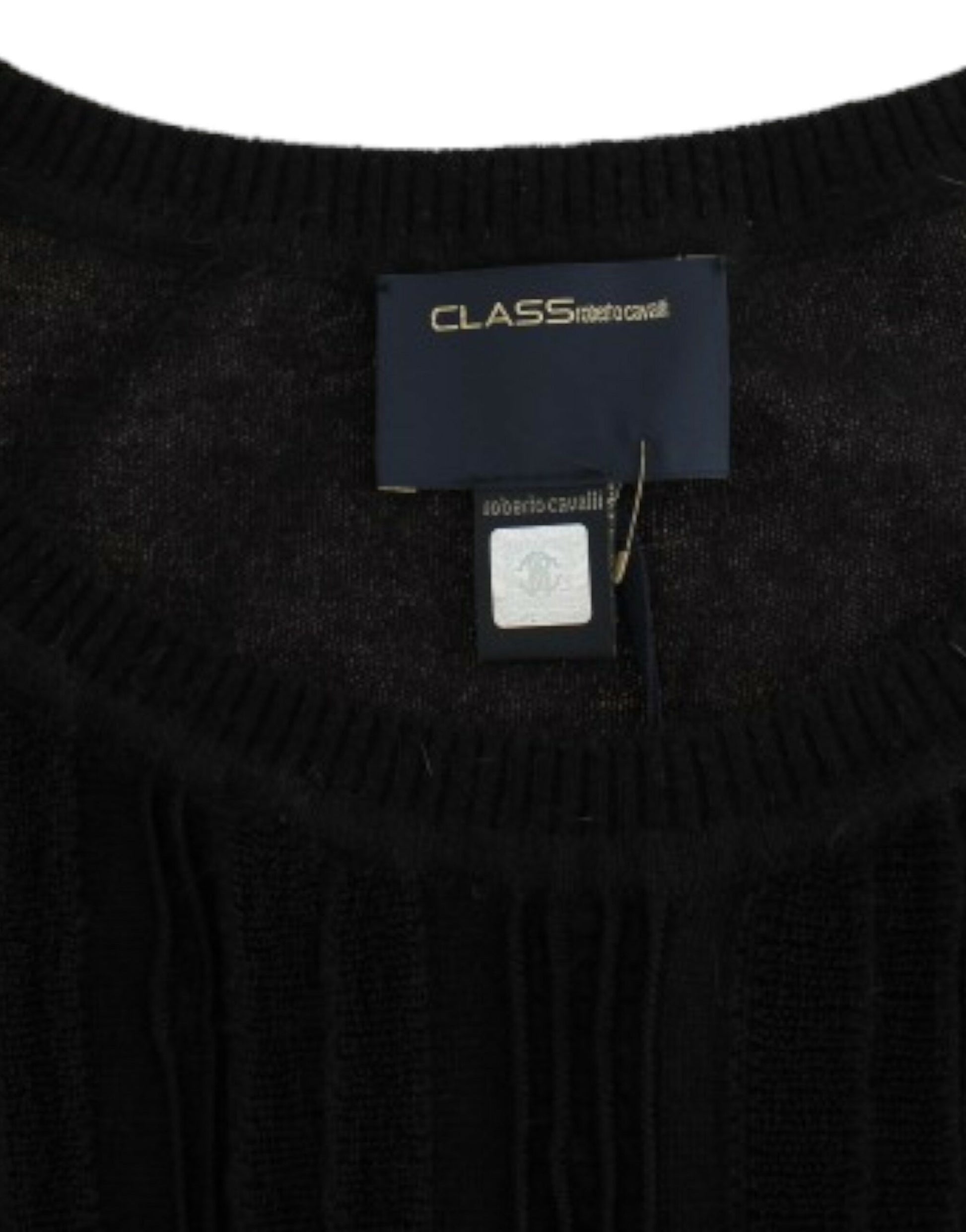 Elegant Short Sleeved Black Jumper - SEHABRANDS