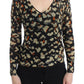 Elegant Multicolor V-Neck Wool Jumper - SEHABRANDS