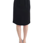 Elegant Black Wool Pencil Skirt - SEHABRANDS