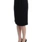 Elegant Black Wool Pencil Skirt - SEHABRANDS