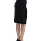 Elegant Black Wool Pencil Skirt - SEHABRANDS