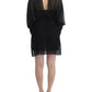 Elegant Sheer Black Silk Blouson Dress - SEHABRANDS