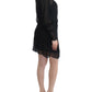 Elegant Sheer Black Silk Blouson Dress - SEHABRANDS