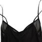 Elegant Sheer Black Silk Blouson Dress - SEHABRANDS