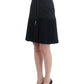 Elegant Black Pleated Lace A-Line Skirt - SEHABRANDS