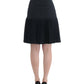 Elegant Black Pleated Lace A-Line Skirt - SEHABRANDS