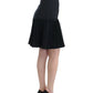 Elegant Black Pleated Lace A-Line Skirt - SEHABRANDS