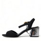 Dolce & Gabbana Elegant Ankle Strap Sandals with Mirror Heels