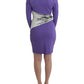 Elegant Purple Floral Jersey Dress - SEHABRANDS