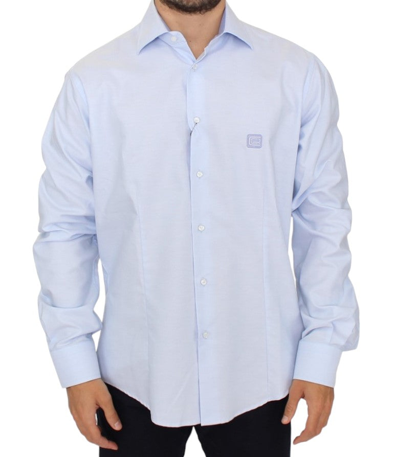 Elegant Light Blue Italian Cotton Shirt - SEHABRANDS