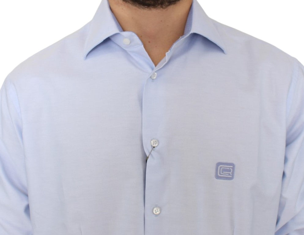 Elegant Light Blue Italian Cotton Shirt - SEHABRANDS