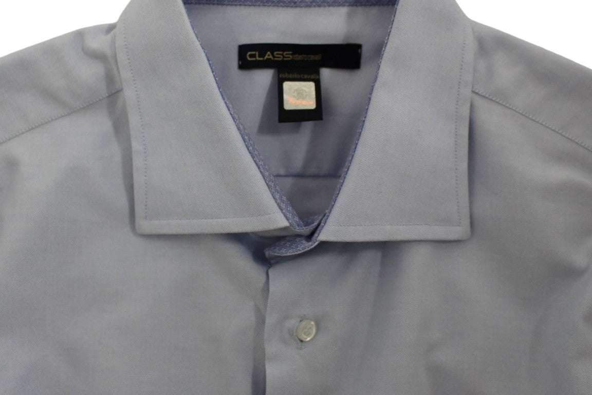 Elegant Light Blue Italian Cotton Shirt - SEHABRANDS