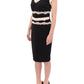 Elegant Sheath Lace Dress in Black and Beige - SEHABRANDS