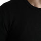 Dolce & Gabbana Elegant Black Cotton Crewneck Pullover Sweater