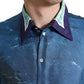 Elegant Ocean Print Silk Shirt