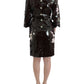 Dolce & Gabbana Elegant Floral Embellished Shift Dress